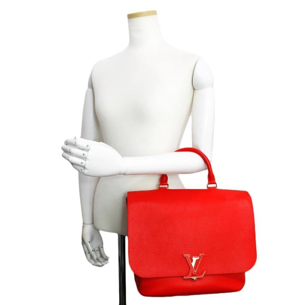 Louis Vuitton Volta Taurillon Leather 2 Way Shoulder Handbag Coquelicot Red - Picture 7 of 8